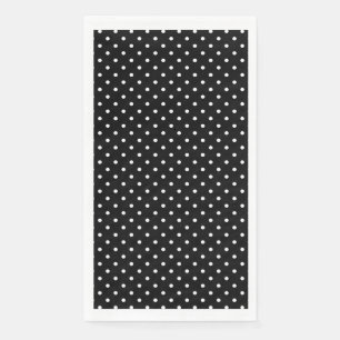 White and Black Polka Dot Pattern Napkin