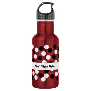 White and Black Polka Dot Reusable Bottles