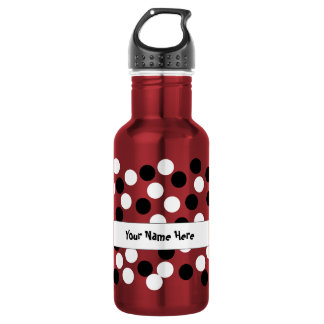 White and Black Polka Dot Reusable Bottles