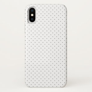 White and Black Polka Dots Pattern iPhone X Case