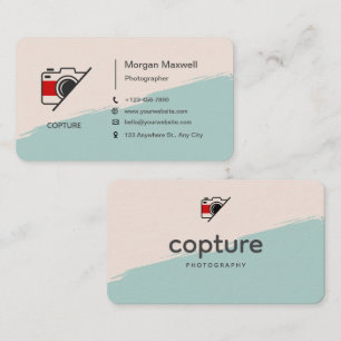 White and Black Simple Clean Photography Business Card