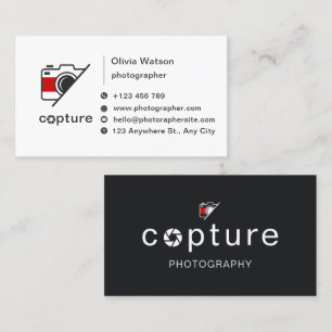 White and Black Simple Clean Photography  Calling Card