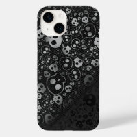 white and black skull heads