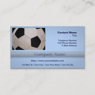 White and Black Soccer Ball Business Card