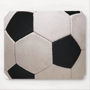 White and Black Soccer Ball Mouse Mat