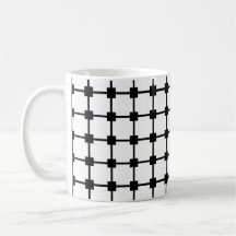White and Black Square Patterns Modern Monochrome