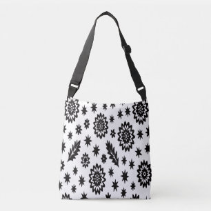 White and Black Stars Crossbody Bag