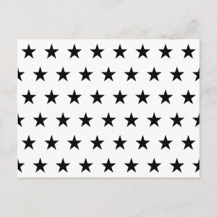 White and Black Stars Postcard