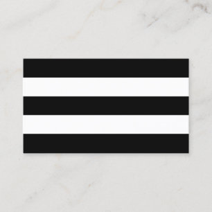 White and Black Stripe Business Card
