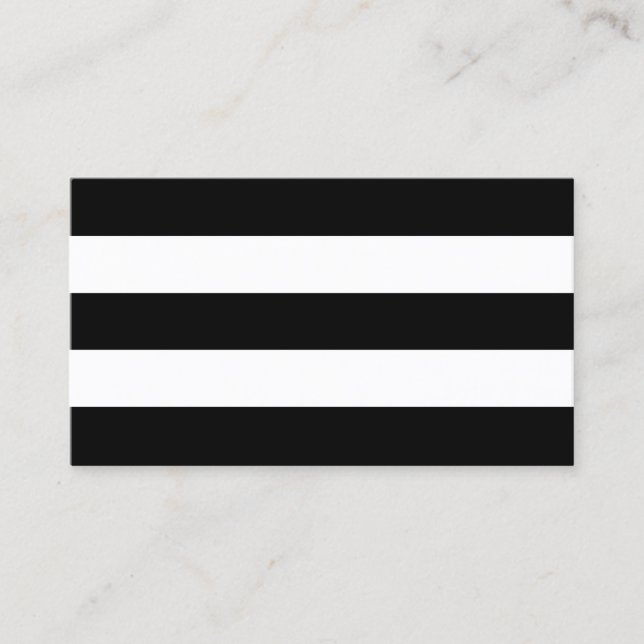 White and Black Stripe Business Card (Front)