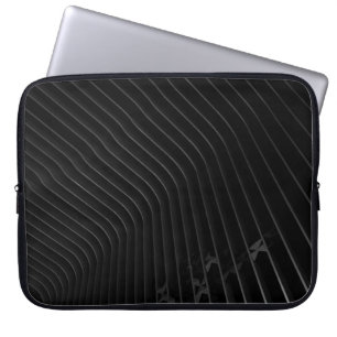 White and black stripe dress shirt laptop sleeve