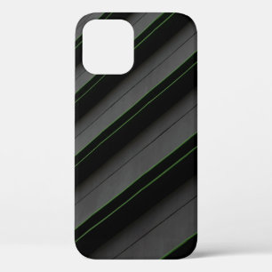 White and black stripe textile iPhone 12 case