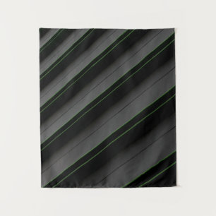 White and black stripe textile tapestry