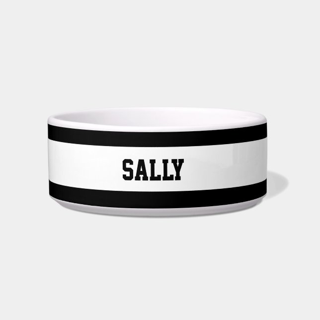 White and black stripes bowl (Front)