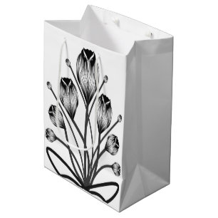 White and Black Tulip Owlsprey H&S Gift Bag