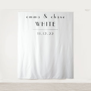 White and Black Wedding Tapestry