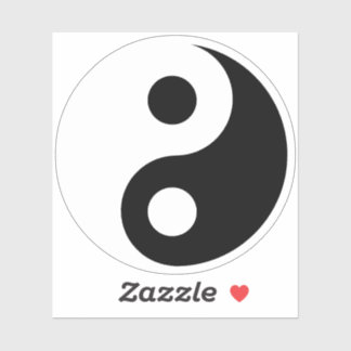 White and Black Yin and Yang Symbol