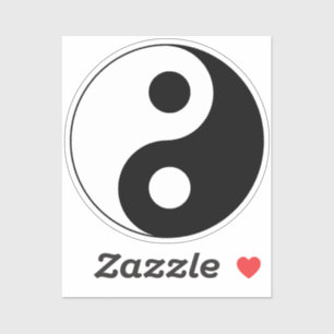 White and Black Yin and Yang Symbol