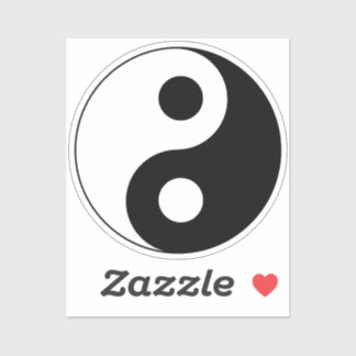 White and Black Yin and Yang Symbol