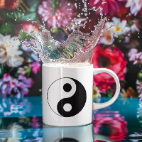 White and Black Yin and Yang Symbol