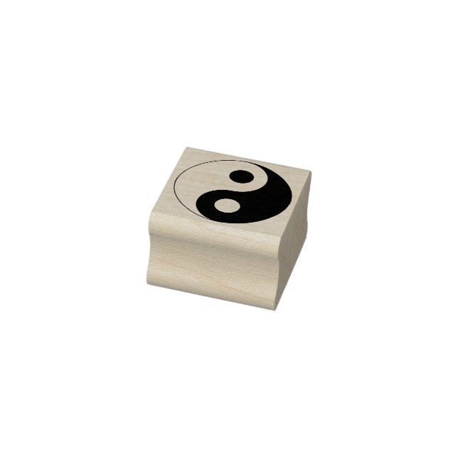 White and Black Yin and Yang Symbol Rubber Stamp (Stamp)
