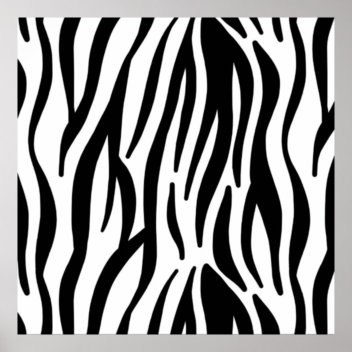White and Black Zebra Pattern Poster | Zazzle.co.uk