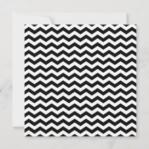 White and Black Zig Zag Invitation