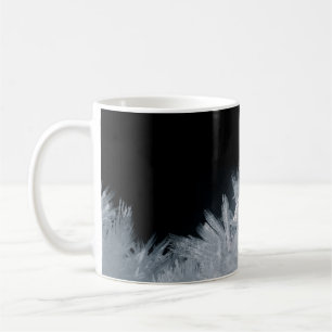 White and blue abstract painting coffee mug