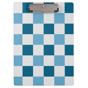 White And Blue Chequerboard Pattern Clipboard