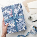 White and blue Chinoiserie wrapping paper<br><div class="desc">Elegant Chinoiserie gift wrap,  great for wedding,  birthday,  holidays and all occasions.</div>