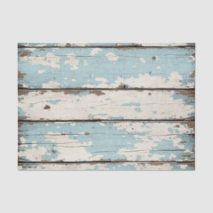 white and blue CHIPPY BARN WOOD Tissue Paper 