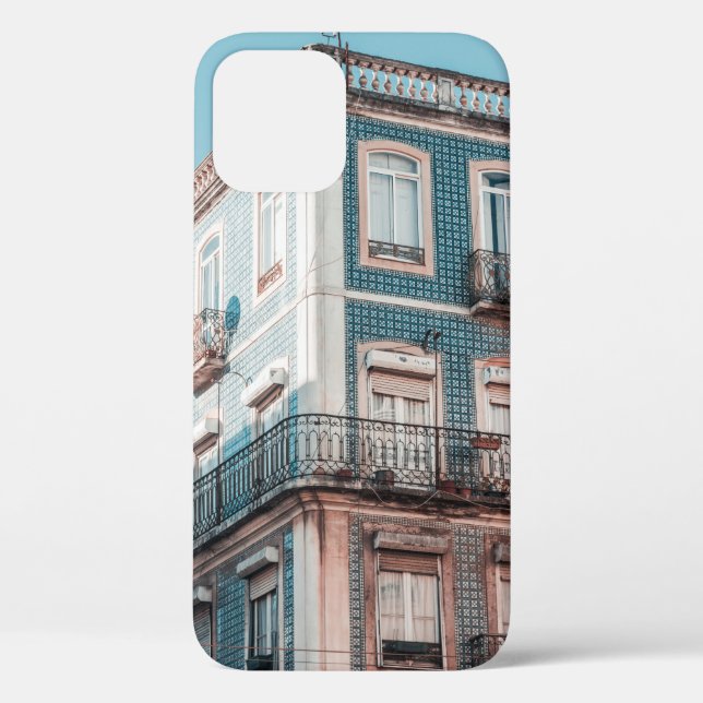WHITE AND BLUE CONCRETE BUILDING Case-Mate iPhone CASE (Back)