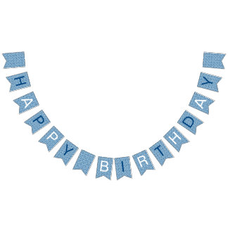 White and Blue Pattern Swallowtail bunting Flag