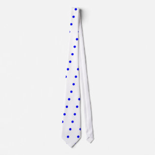 White and blue polka dot necktie