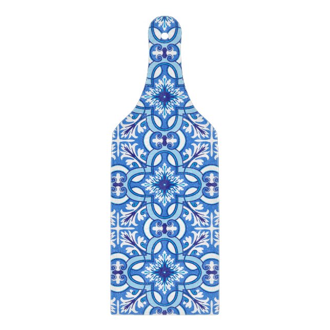 🤍 💙White and blue  Porto Azulejos  Cutting Board (Front)