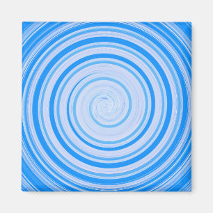 White and blue spiral magnet