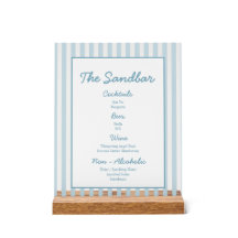 White and Blue Stripe Beach Club Cabana Bar