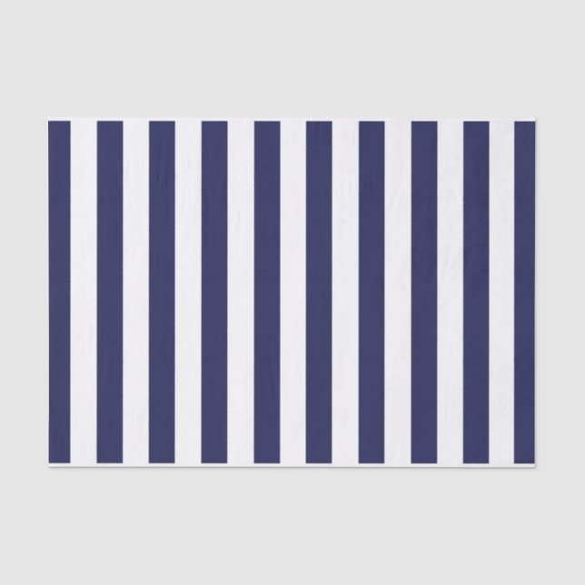 White and Blue Stripes tissue paper (Front)