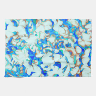 White and Blue Tea Towel
