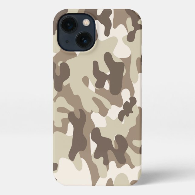 White And Brown Camouflage Case-Mate iPhone Case (Back)