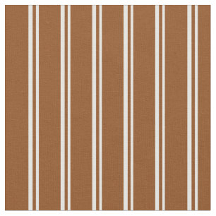 White and Brown Coloured Pattern of Stripes Fabric