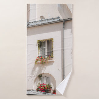 WHITE AND BROWN CONCRETE HOUSE BATH TOWEL