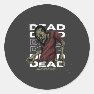 White and Brown Dead Zombie Sticker