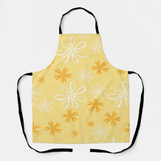 white and brown floral pattern throw pillow apron