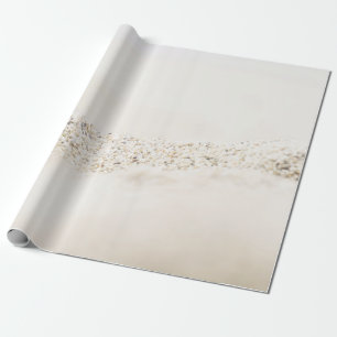 White and brown floral textile wrapping paper