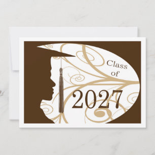 White and Brown Man Silhouette 2027 Card