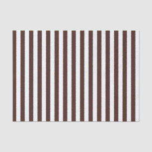 White and Brown Stripes Tissue Paper