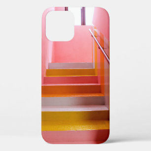 WHITE AND BROWN WOODEN STAIRCASE iPhone 12 CASE