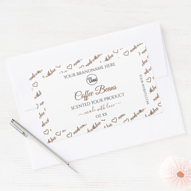 White and Brown Word Cloud Product Labels Add Logo (Envelope)