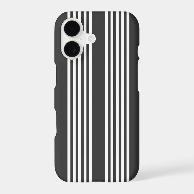 White and charcoal five stripes pattern (Back)